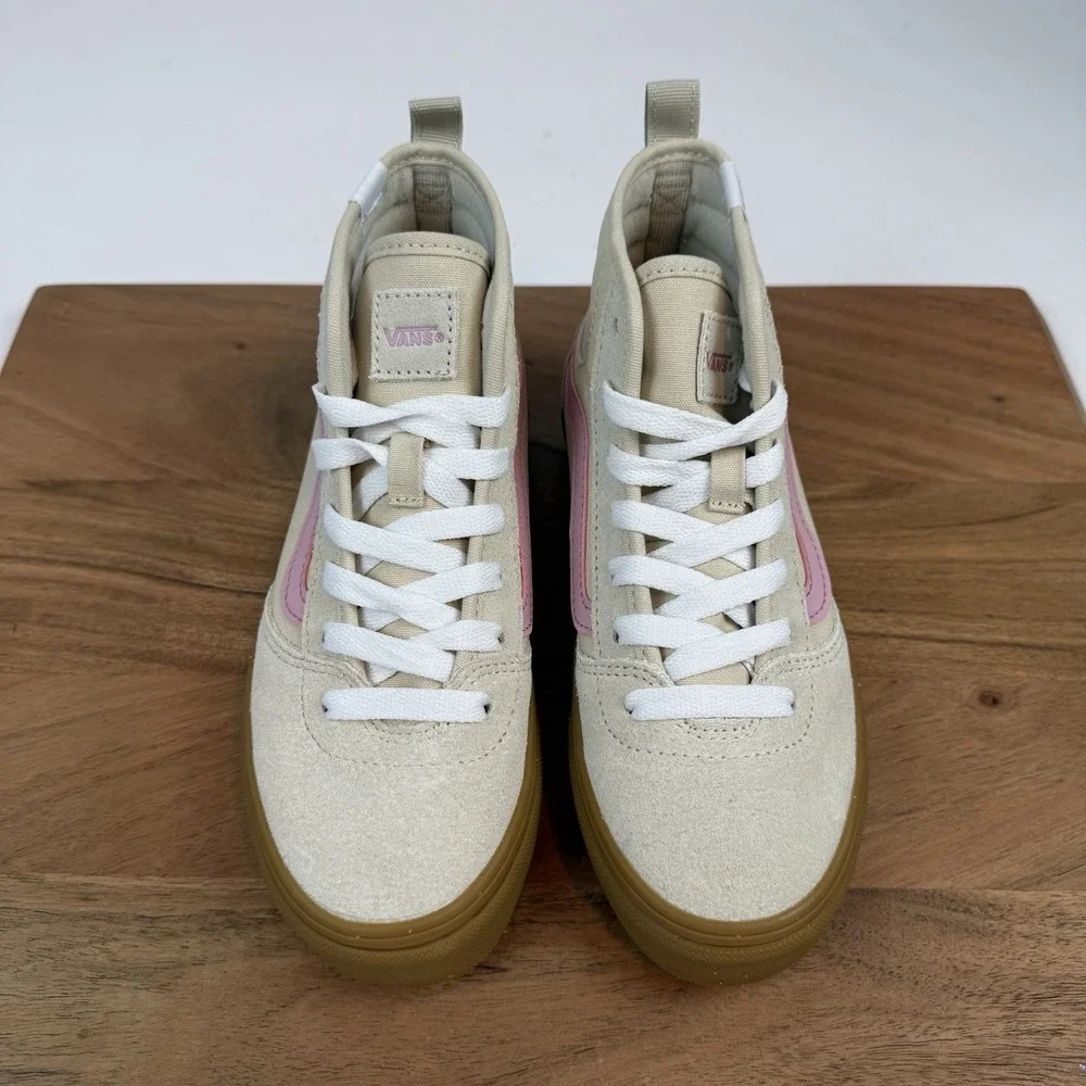 New Big Kids Vans Ashwood Hi Decon‎ Oatmeal Skateboarding Sneakers Shoes 3 Y